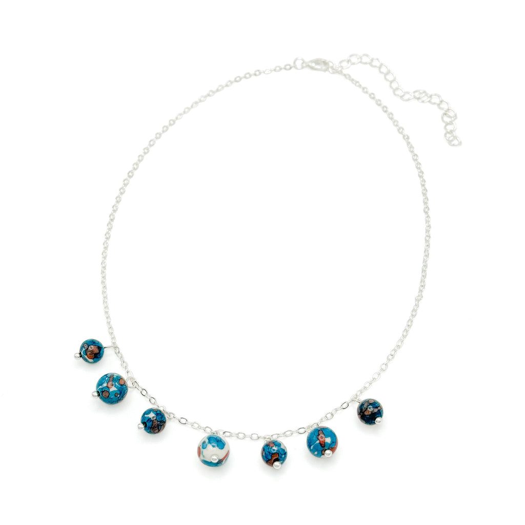 Denim Blue Jasper Necklace with Extender & Lobster Clasp - P's One-Stop Shop 