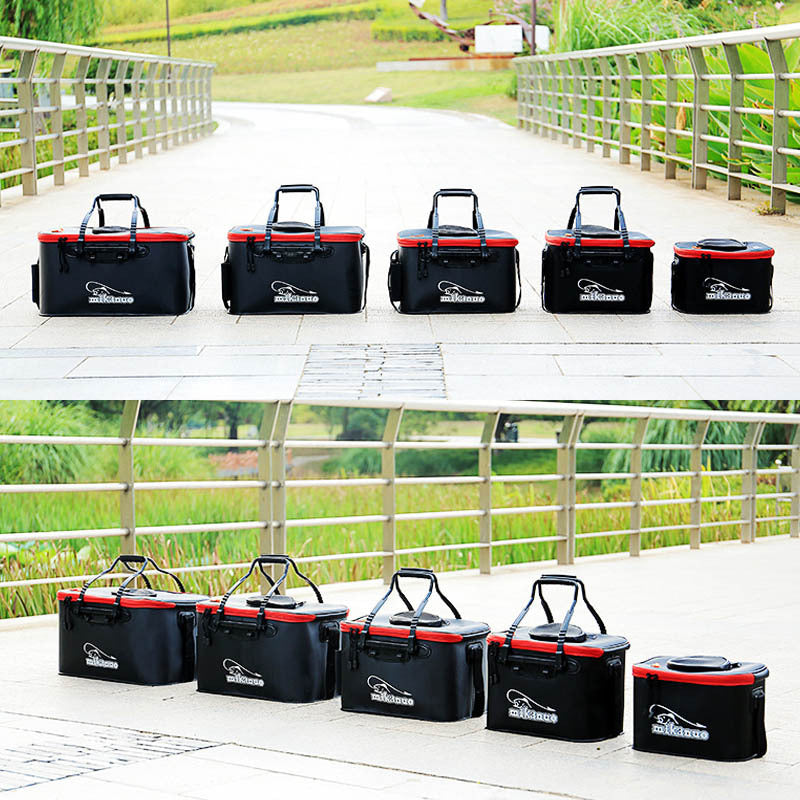 EVA Portable Fishing Bag Folding Thicken Live Fishing Box Tank Bucket Camping Fishing Tackle Fishbox Storage Bag - P's One-Stop Shop 