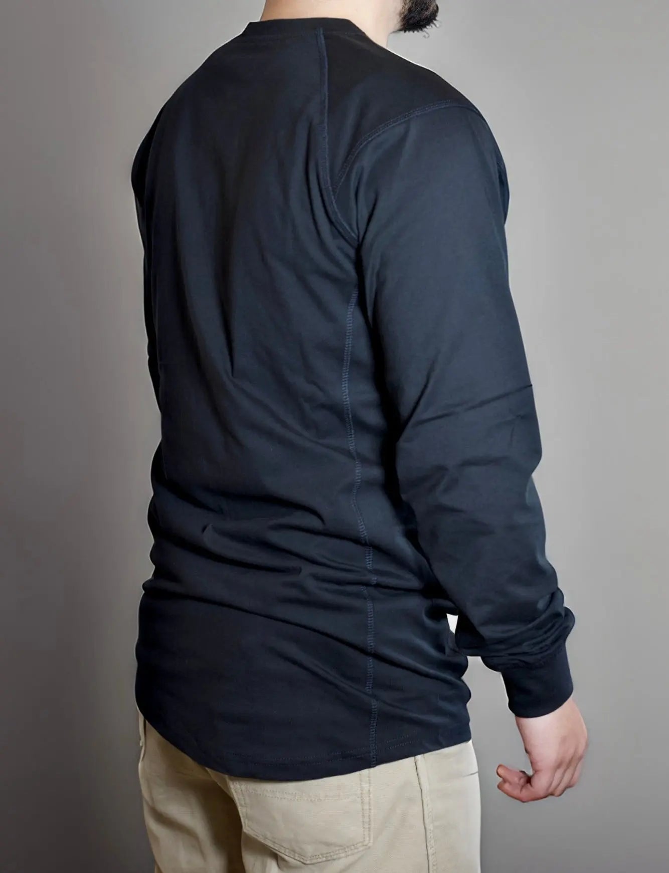 FR 3-Button Henley Shirt - Black - P's One-Stop Shop 