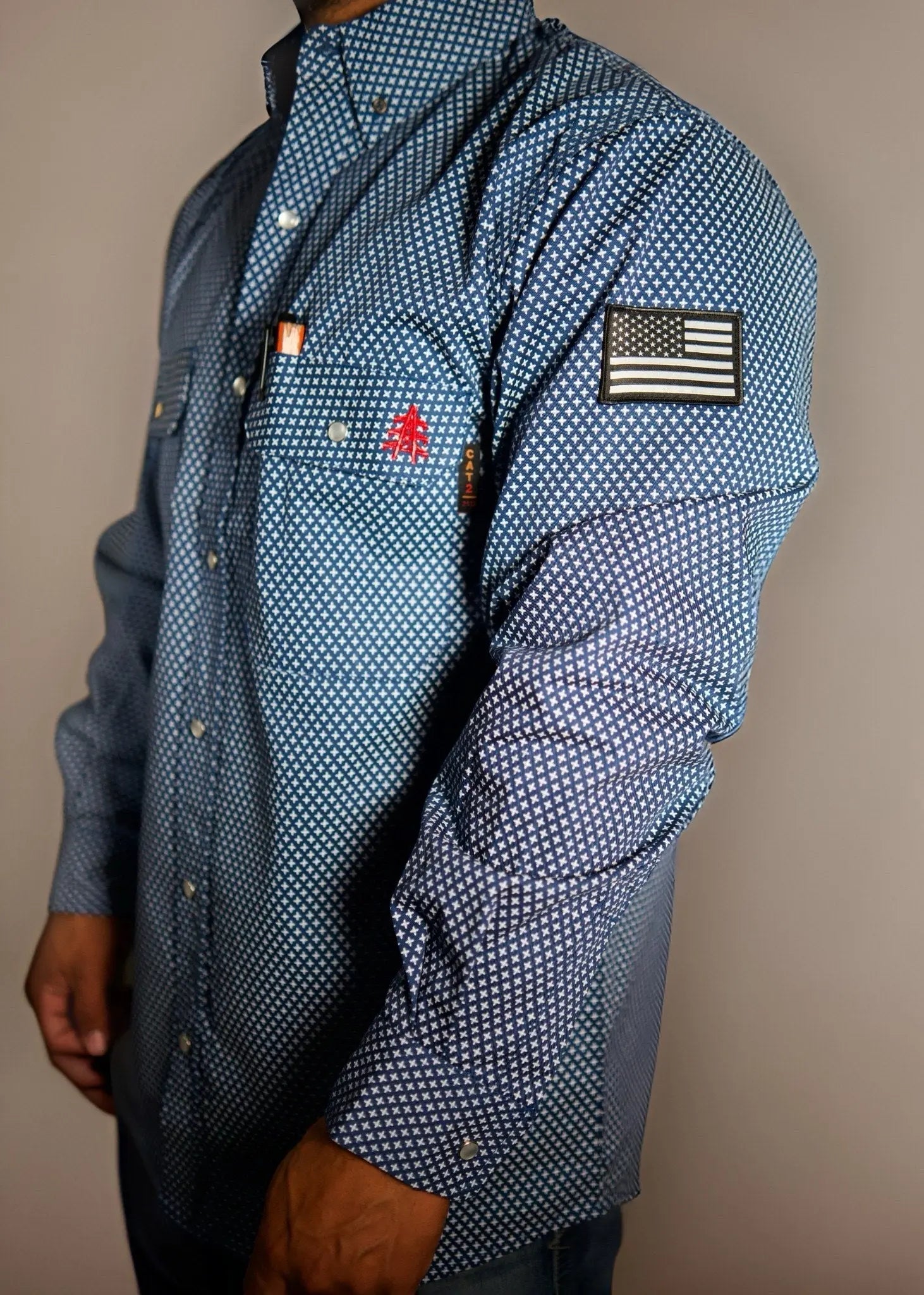 FR Pearl Snap Work Shirt - Honor Navy - P's One-Stop Shop 