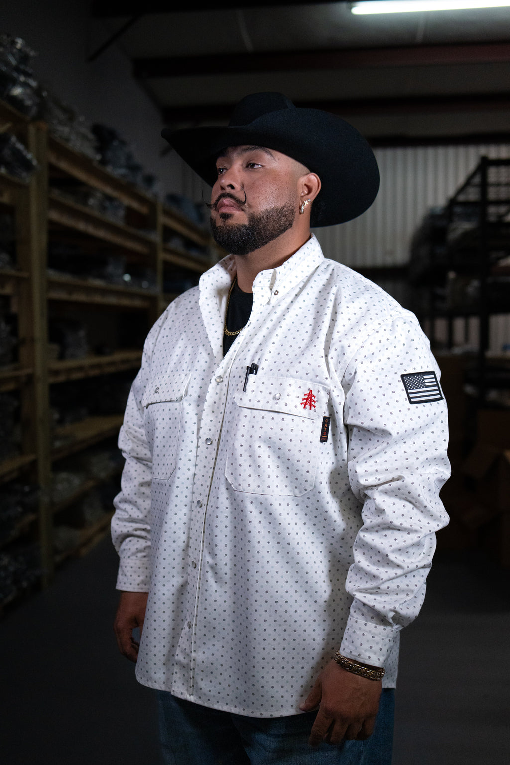 FR Pearl Snap Work Shirt - Phantom White - P's One-Stop Shop 