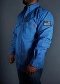 FR Pearl Snap Work Shirt - Royal Blue - P's One-Stop Shop 