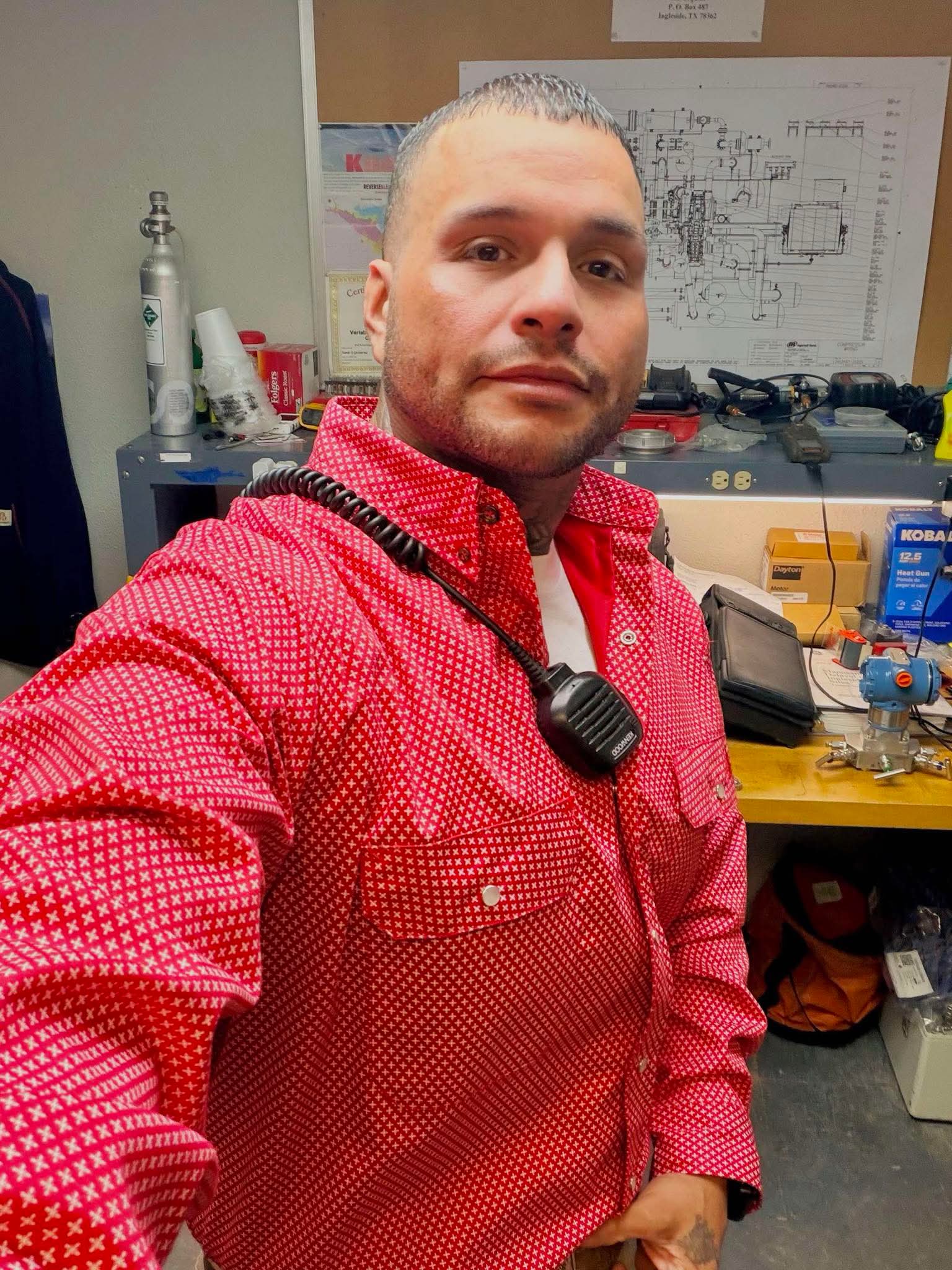 FR Pearl Snap Work shirt - Alpha Red - P's One-Stop Shop 