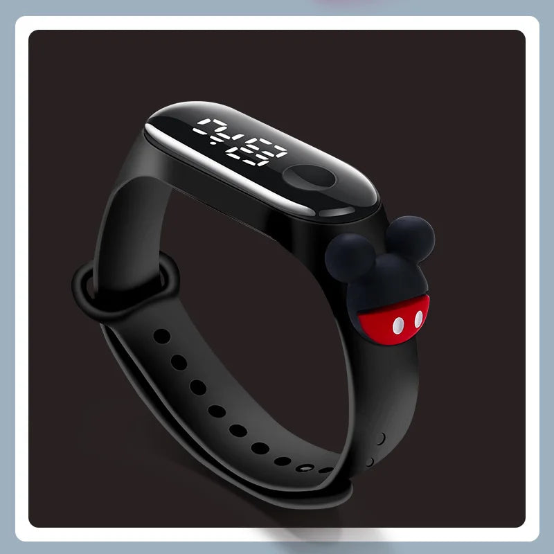 Fashion Mickey Children Watches For Girls Electronic Bracelet Sports Touch LED Spiderman Doll Kids Watch Women Waterproof Clock - P's One-Stop Shop 