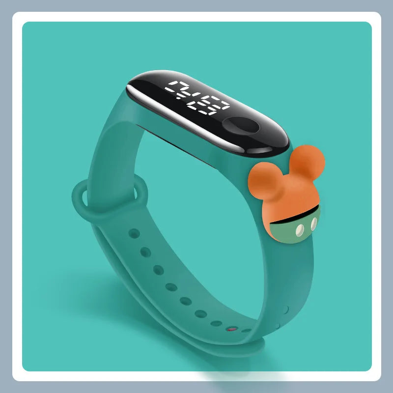 Fashion Mickey Children Watches For Girls Electronic Bracelet Sports Touch LED Spiderman Doll Kids Watch Women Waterproof Clock - P's One-Stop Shop 