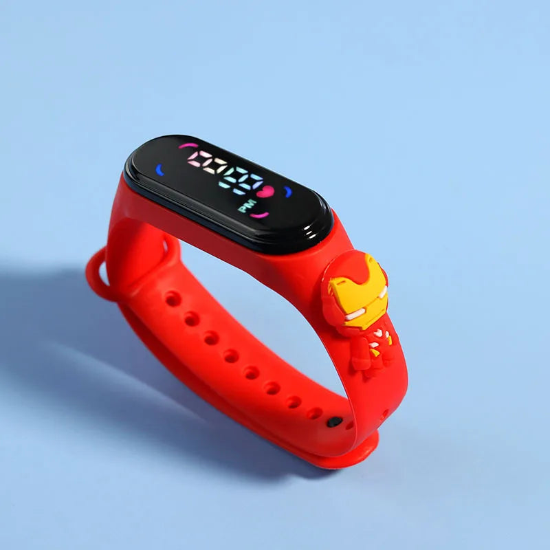 Fashion Mickey Children Watches For Girls Electronic Bracelet Sports Touch LED Spiderman Doll Kids Watch Women Waterproof Clock - P's One-Stop Shop 