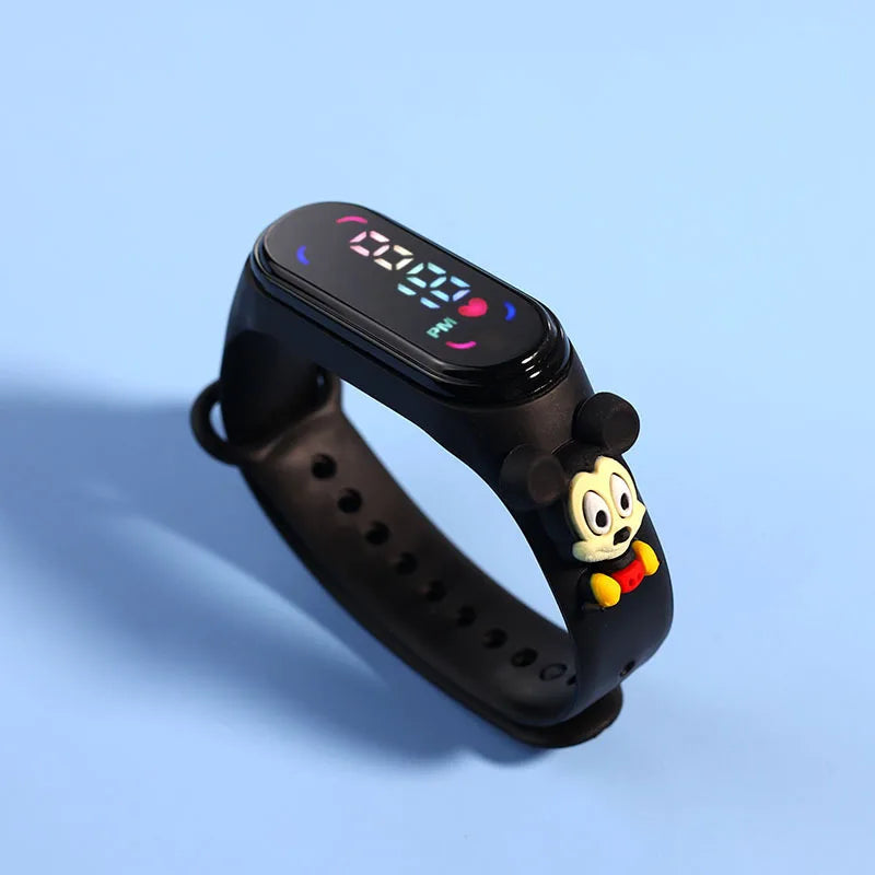 Fashion Mickey Children Watches For Girls Electronic Bracelet Sports Touch LED Spiderman Doll Kids Watch Women Waterproof Clock - P's One-Stop Shop 