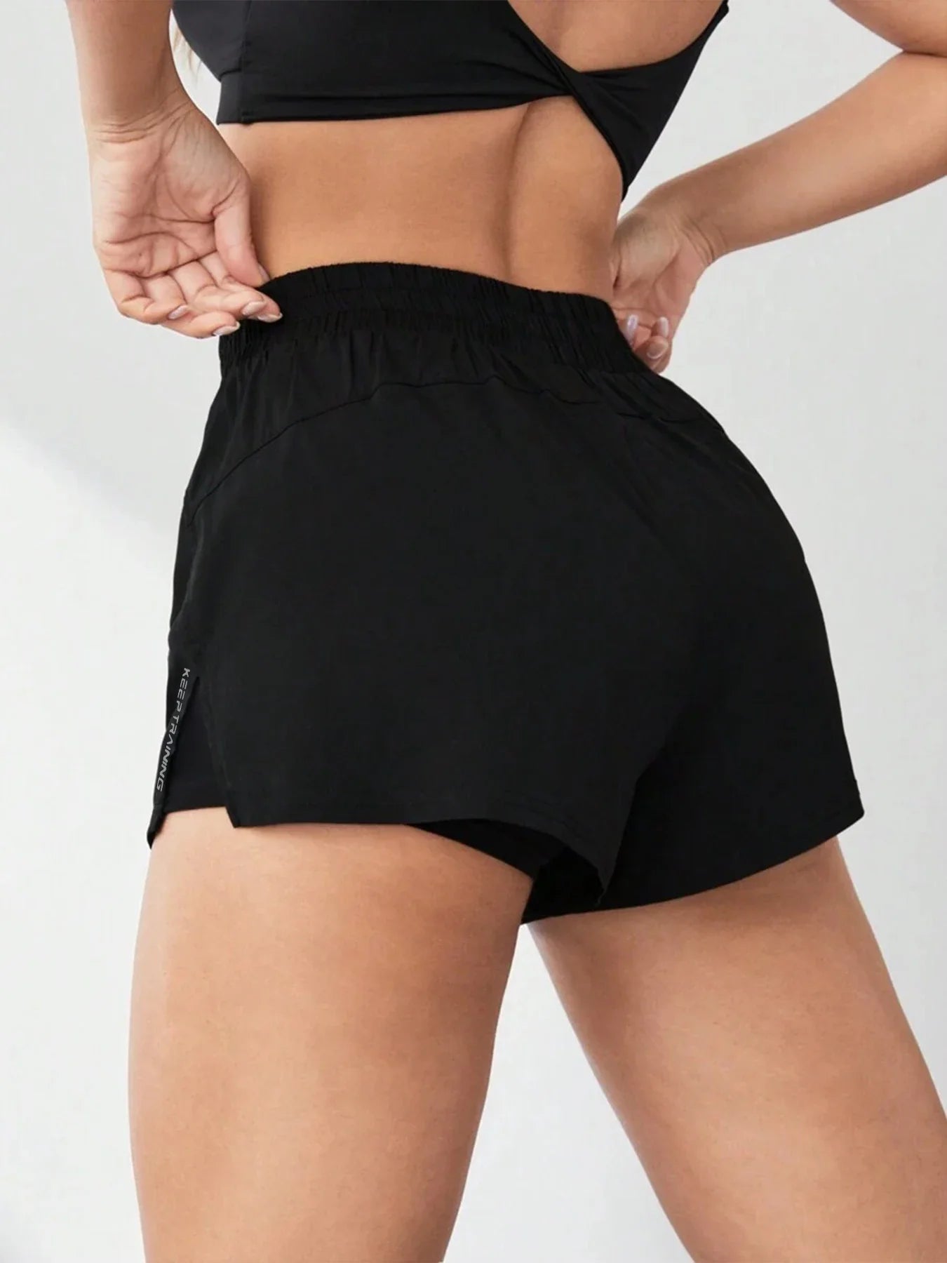 Faux Two-Piece Women's Anti-Exposure Yoga Shorts - P's One-Stop Shop 