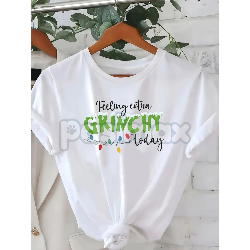 Feeling Grinchy Today T-Shirt – Funny Dr. Seuss Inspired Christmas Graphic Tee, Holiday Humor Shirt for Men & Women - P's One-Stop Shop 