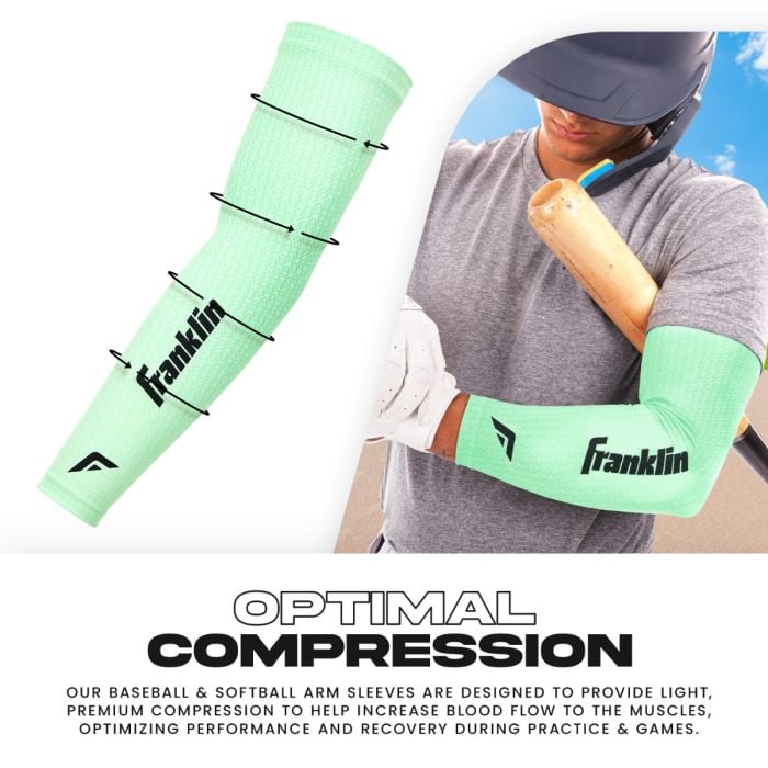 Franklin Premium Compression Arm Sleeves (2-Pack) – Performance Boost Sun Protection for Baseball Softball - P's One-Stop Shop 