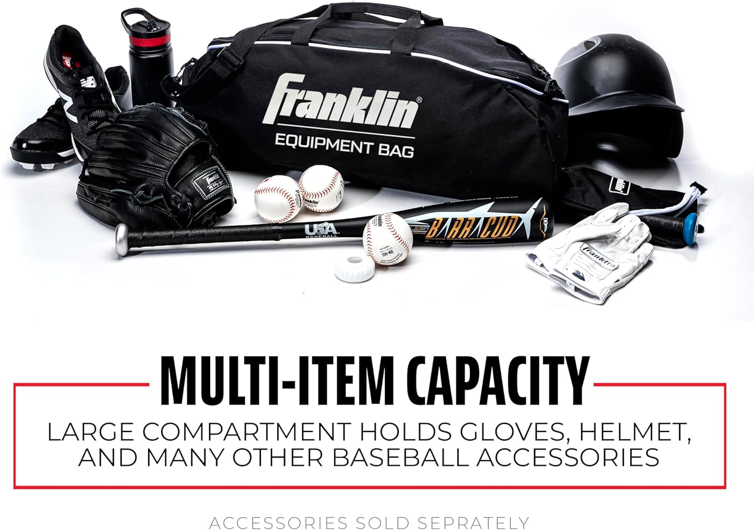 Franklin Sports Junior Baseball Equipment Bag - Stay Organized On and Off the Field - P's One-Stop Shop 