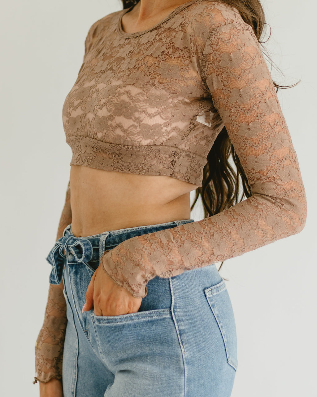 Full Lace Long-Sleeved Halftee - P's One-Stop Shop 