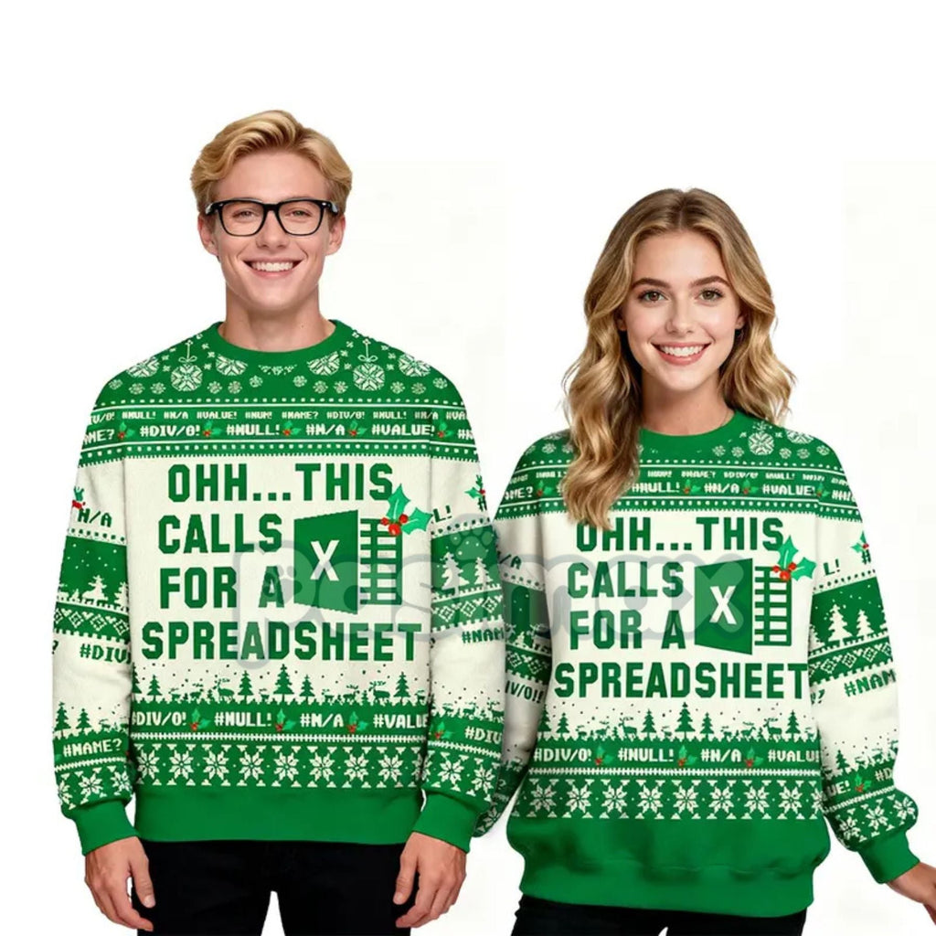 Geeksoutfit Geeky Ugly Sweater Round Neck Long Sleeve Christmas Sweater Perfect for Fall and Winter Casual Knitwear for Men and Women - P's One-Stop Shop 