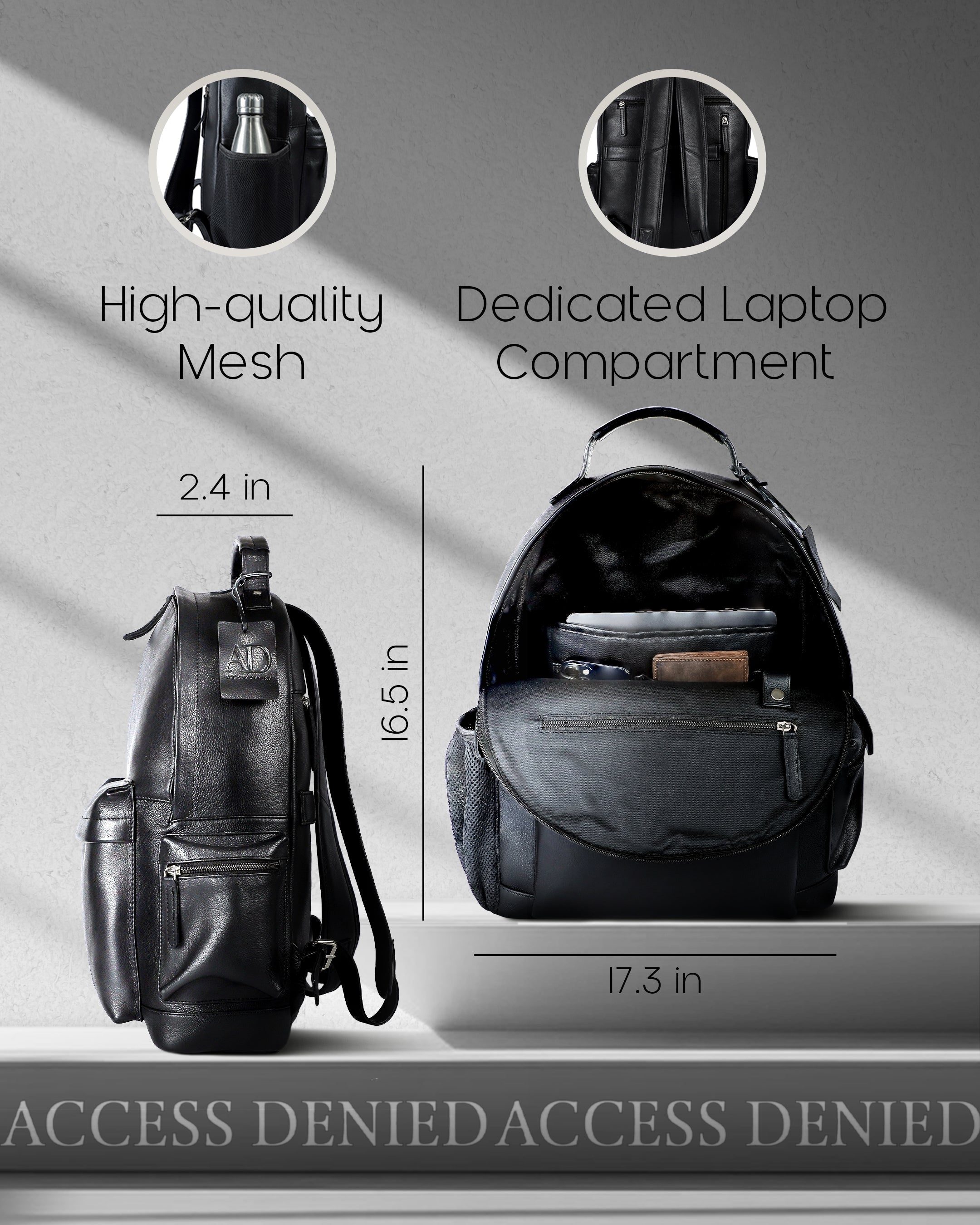 Genuine Leather Backpack - P's One-Stop Shop 