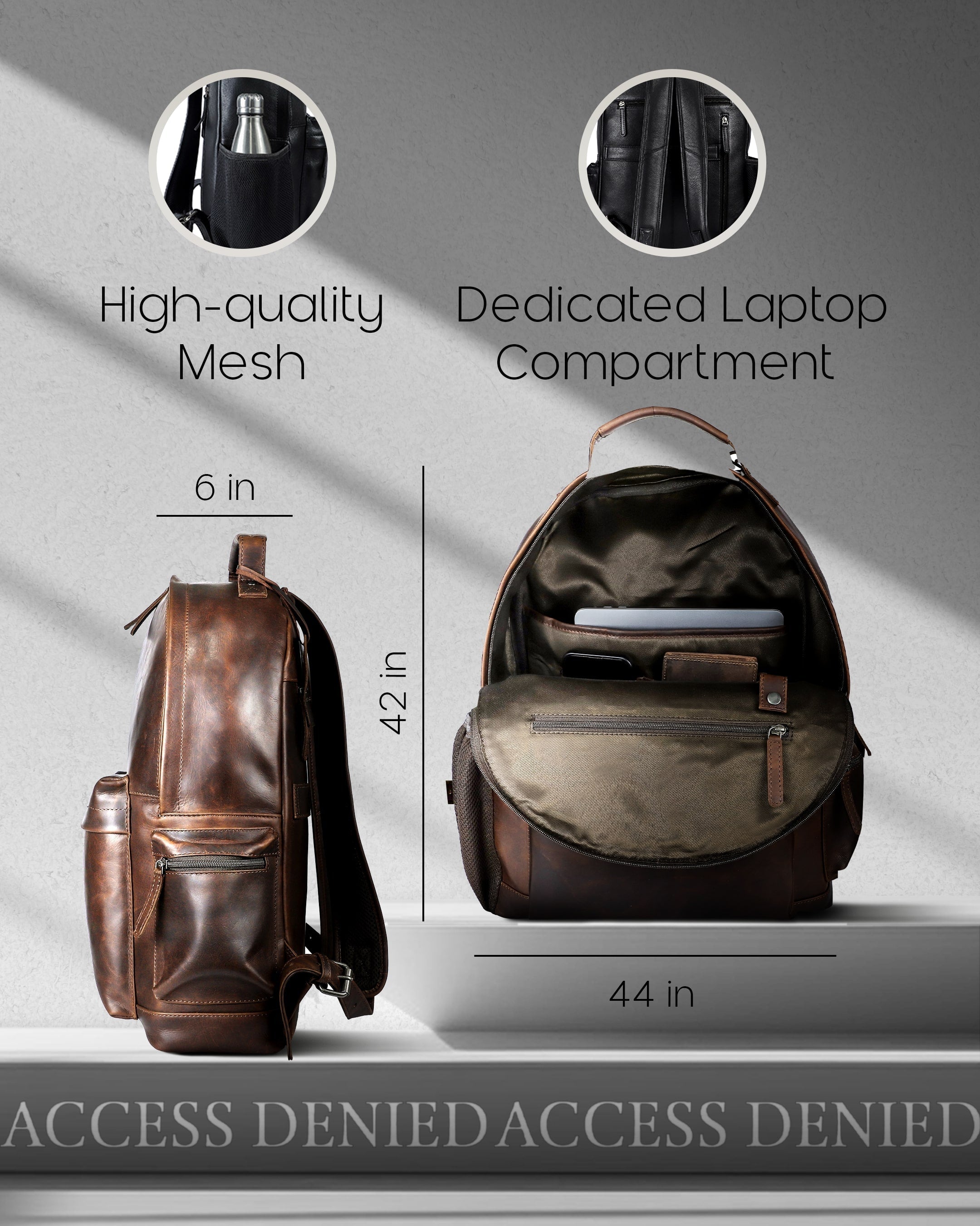 Genuine Leather Backpack - P's One-Stop Shop 