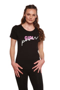 Girl Power Printed Women's Bamboo/Cotton Short Sleeve Scoop Neck T-Shirt - P's One-Stop Shop 