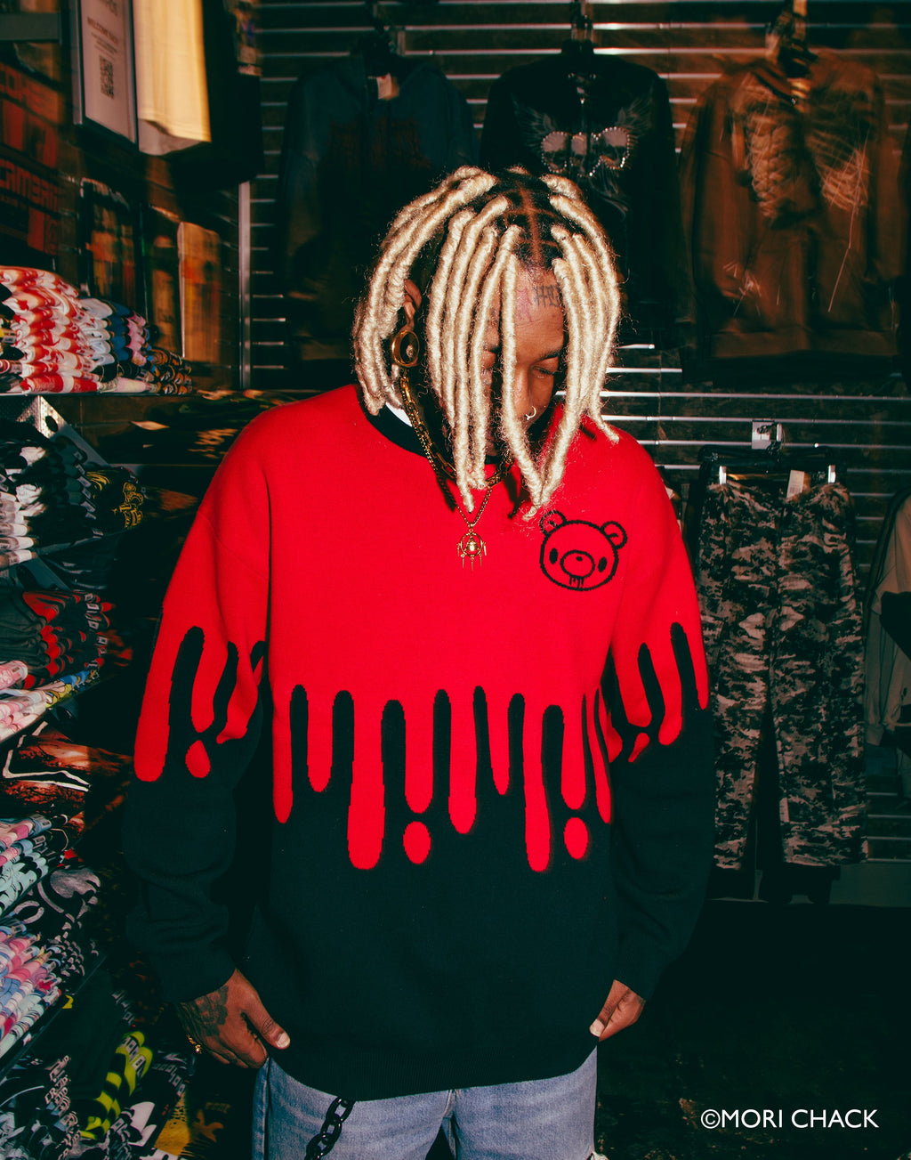 Gloomy Drip Knit Sweater - P's One-Stop Shop 