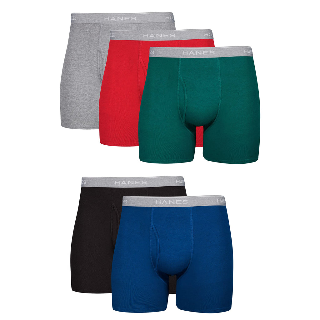 Hanes mens Underwear Boxer Briefs Pack, Cool & Breathable Cotton Moisture-wicking Underwear for Men, No Ride Up - P's One-Stop Shop 
