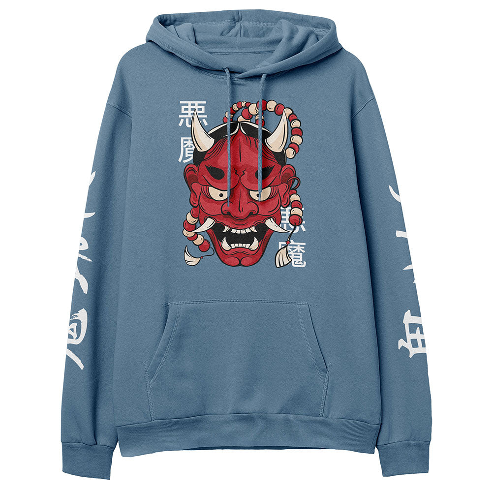 Hannya Demon Mask Hoodie - P's One-Stop Shop 