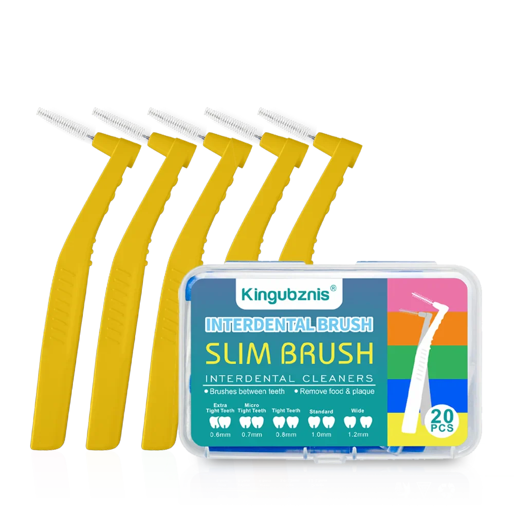 Kingubznis 20pcs  Interdental Brush For Dental Orthodontics Clean Between Teeth Cleaning Tools Soft Mini Brush With Dust Cover - P's One-Stop Shop 