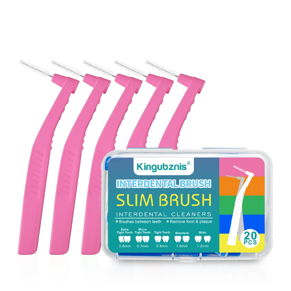 Kingubznis 20pcs  Interdental Brush For Dental Orthodontics Clean Between Teeth Cleaning Tools Soft Mini Brush With Dust Cover - P's One-Stop Shop 