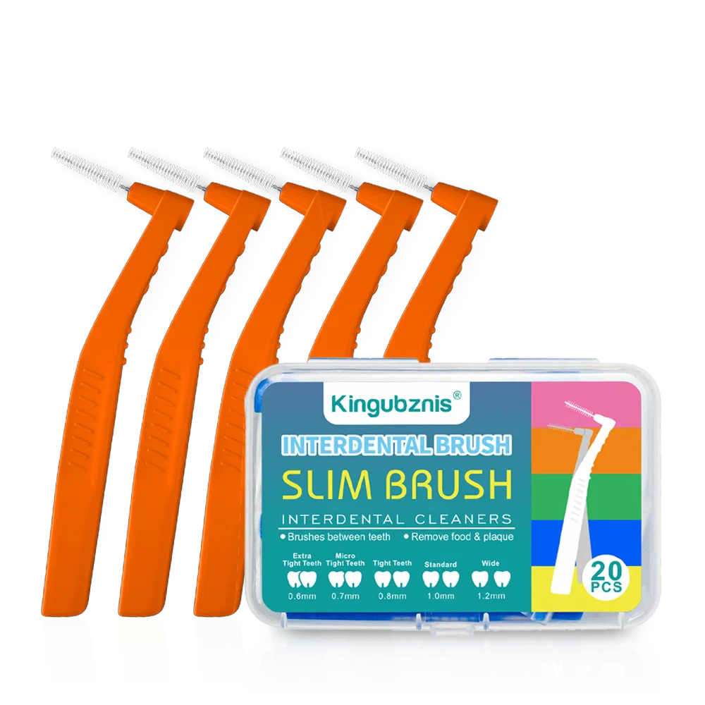 Kingubznis 20pcs  Interdental Brush For Dental Orthodontics Clean Between Teeth Cleaning Tools Soft Mini Brush With Dust Cover - P's One-Stop Shop 