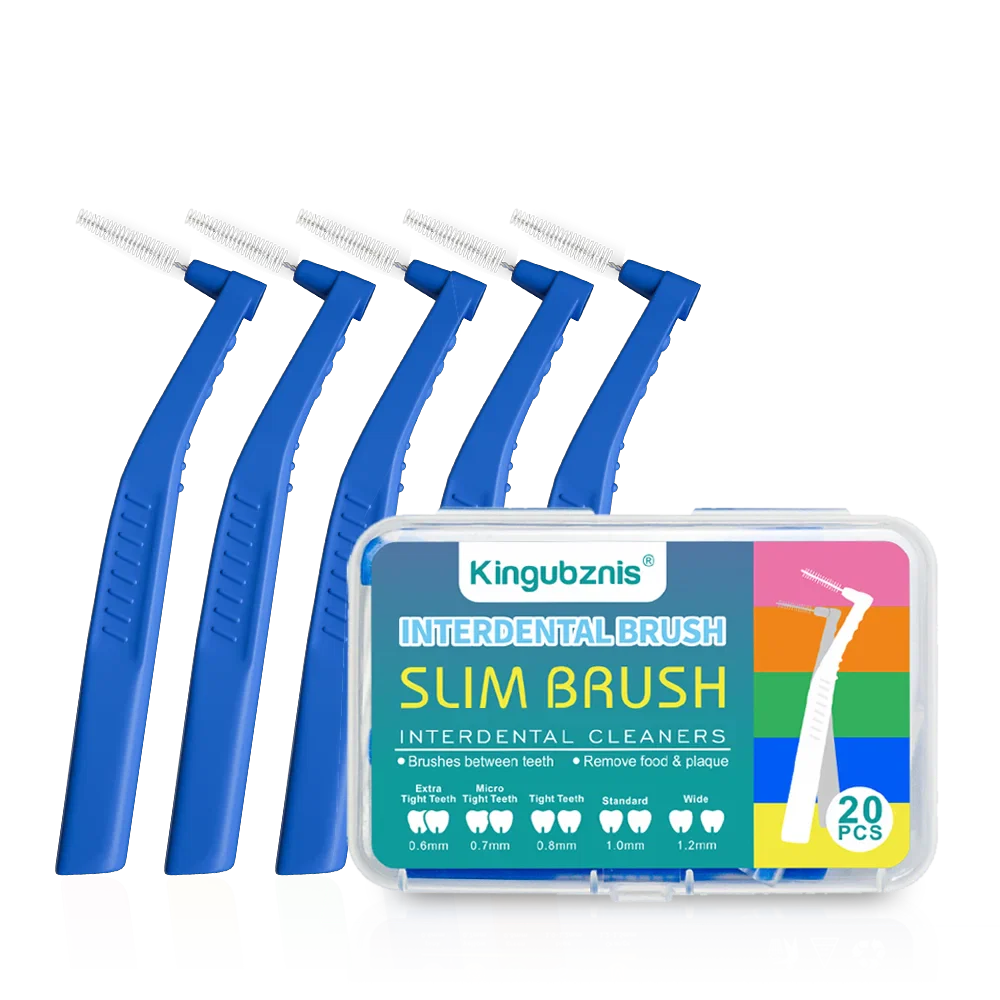 Kingubznis 20pcs  Interdental Brush For Dental Orthodontics Clean Between Teeth Cleaning Tools Soft Mini Brush With Dust Cover - P's One-Stop Shop 