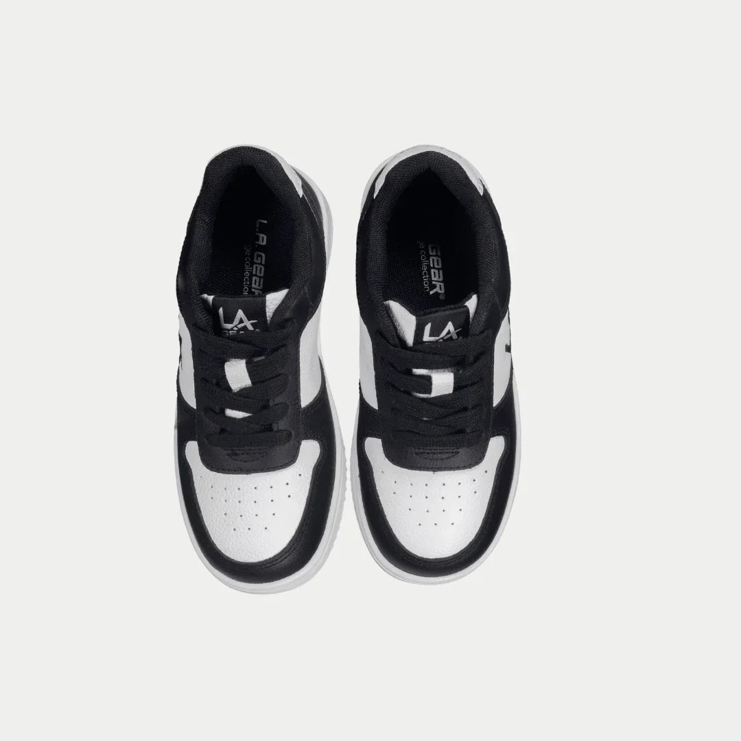 LA Gear Kids Edge Lowtop | Black x White Logo - P's One-Stop Shop 