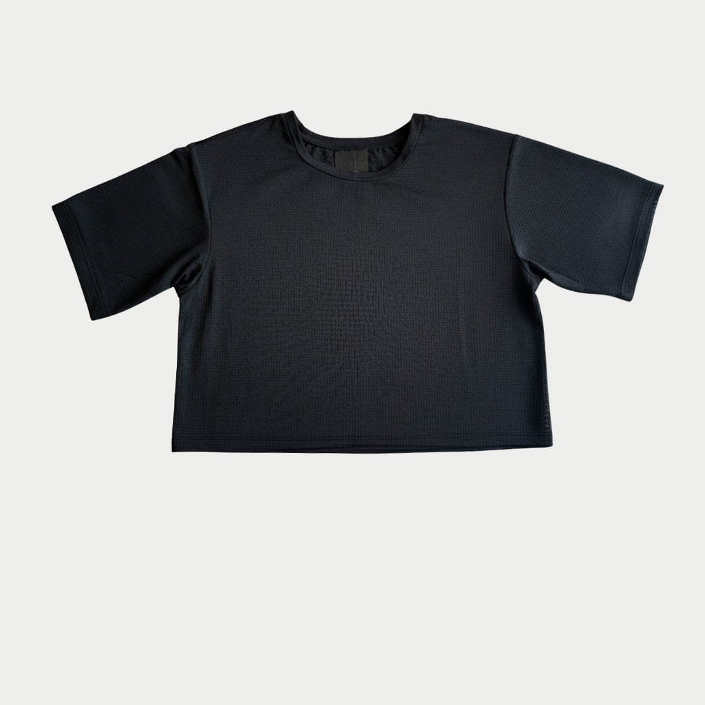 LA Gear Women’s Cropped Mesh Tee | Black - P's One-Stop Shop 
