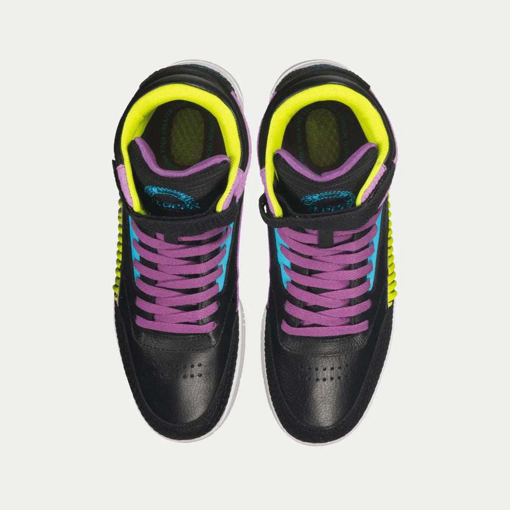 LA Gear Women's Flame Hightop | Black x Purple x Turquoise - P's One-Stop Shop 