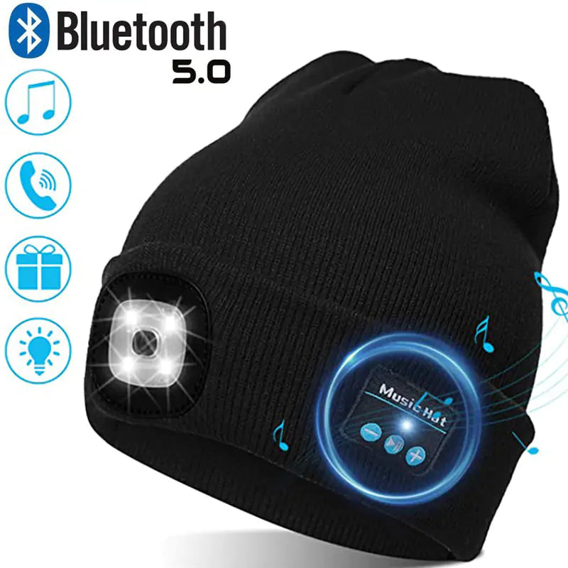 LED Hat With Stereo Headset - P's One-Stop Shop 
