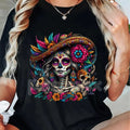 La Catrina T-Shirt - Unisex Día de Muertos Sugar Skull Tee, Elegant Day of the Dead Women's Graphic - P's One-Stop Shop 