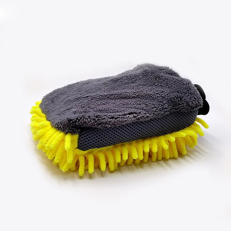 Large Microfiber Car Wash Mitt Waterproof Chenille Gloves Thick Car Cleaning Mitt Wax Detailing Auto Care Double-faced Glove - P's One-Stop Shop 