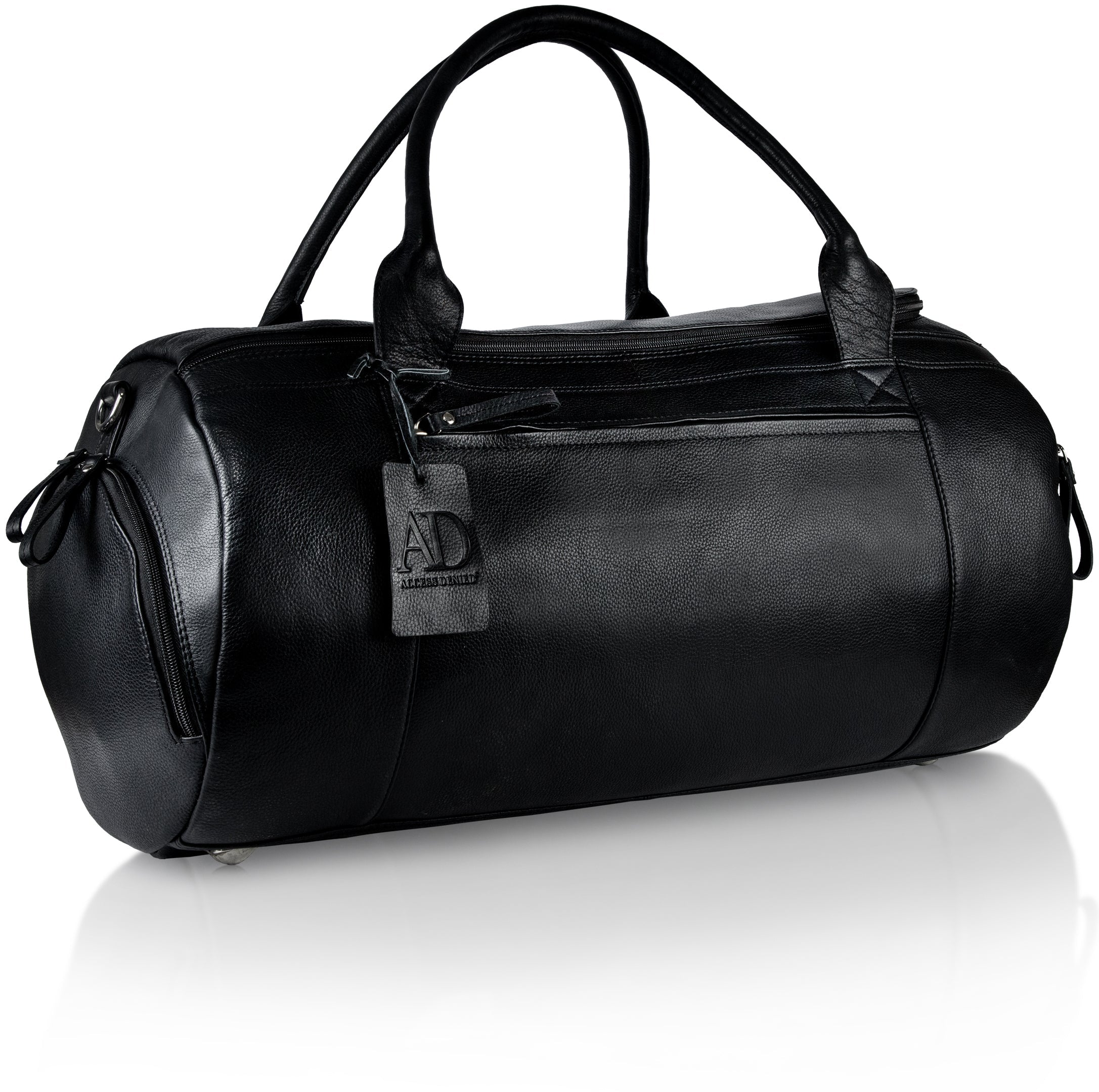 Leather Travel Duffel Bag - P's One-Stop Shop 