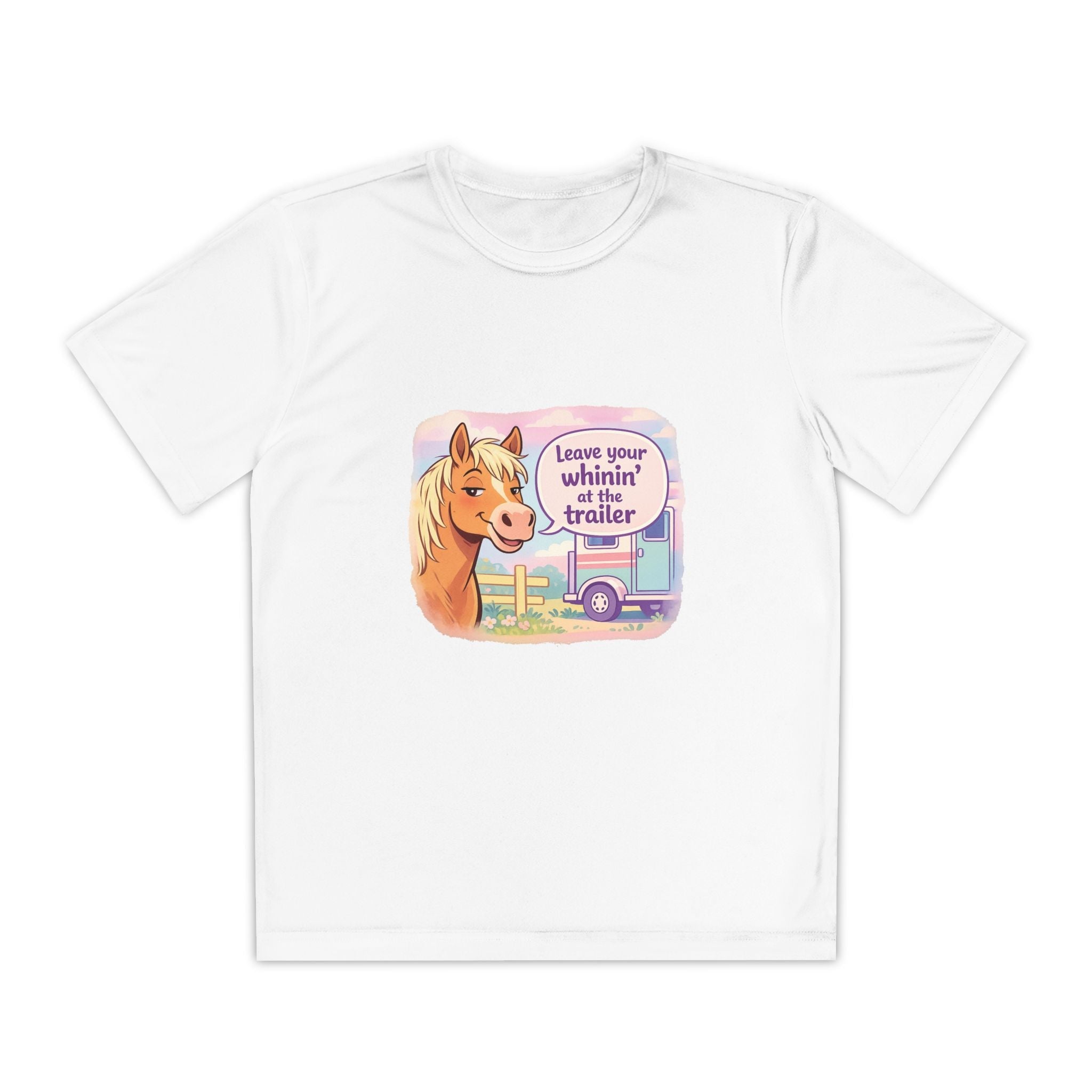 "Leave Your Whinin' at the Trailer" Girls Moisture-wicking Sport T-shirt - P's One-Stop Shop 