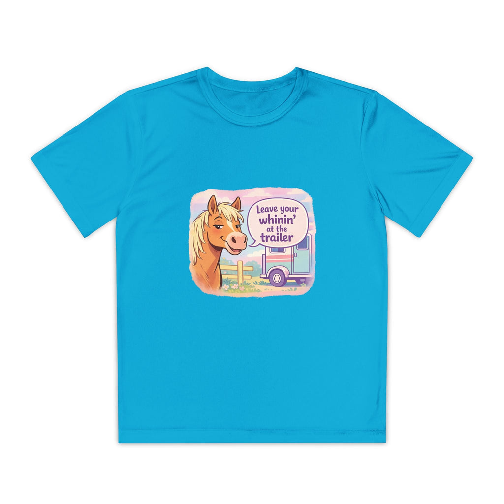 "Leave Your Whinin' at the Trailer" Girls Moisture-wicking Sport T-shirt - P's One-Stop Shop 