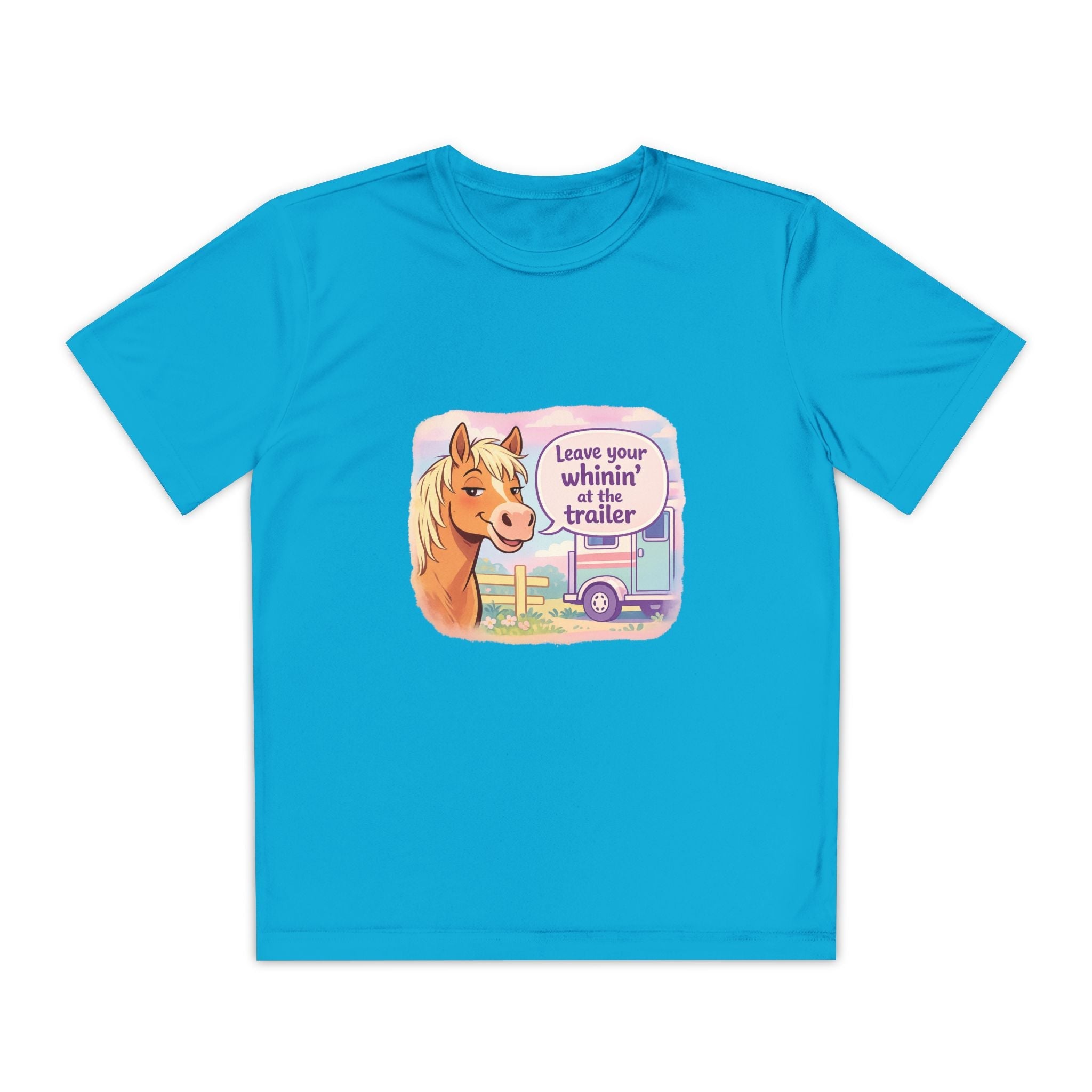 "Leave Your Whinin' at the Trailer" Girls Moisture-wicking Sport T-shirt - P's One-Stop Shop 