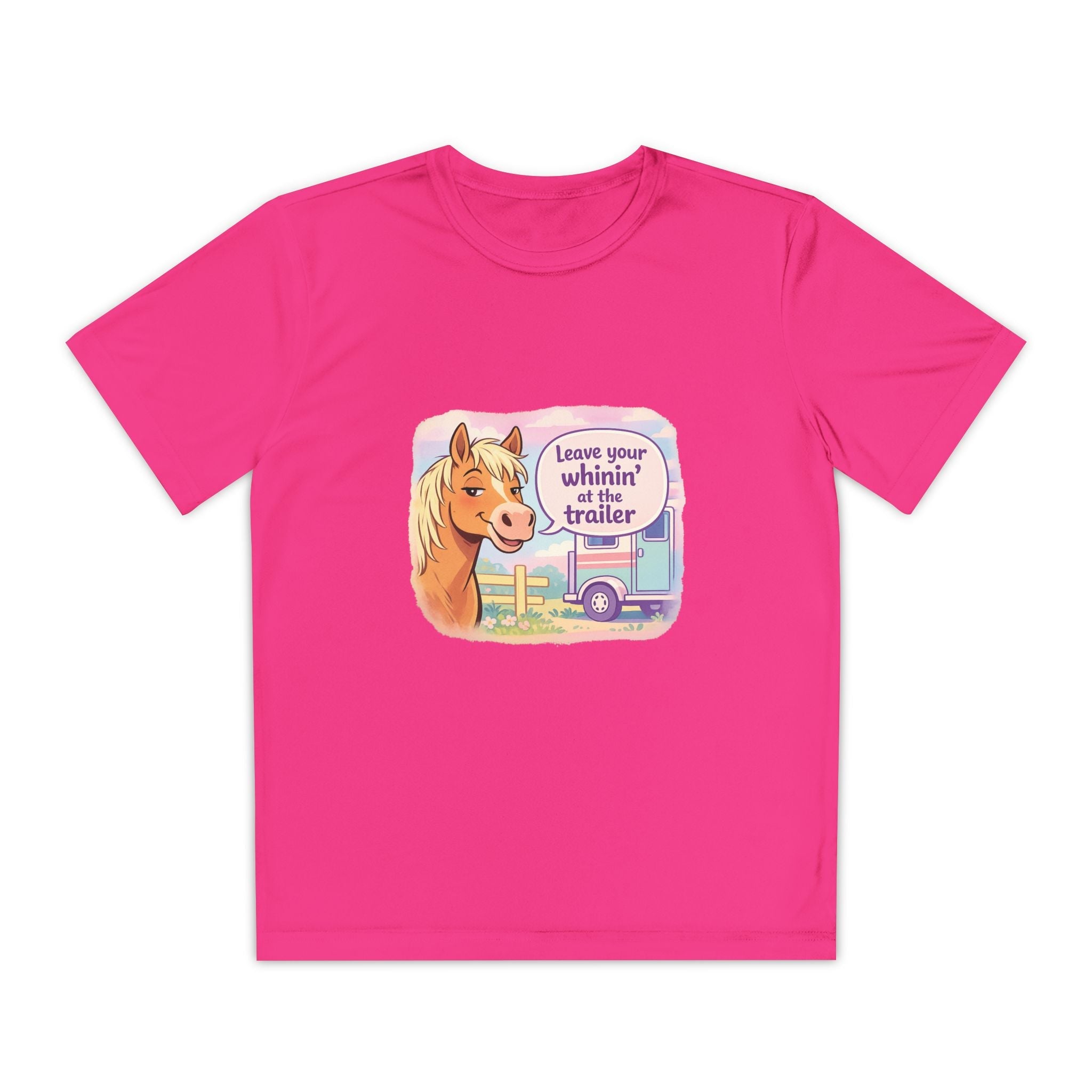 "Leave Your Whinin' at the Trailer" Girls Moisture-wicking Sport T-shirt - P's One-Stop Shop 