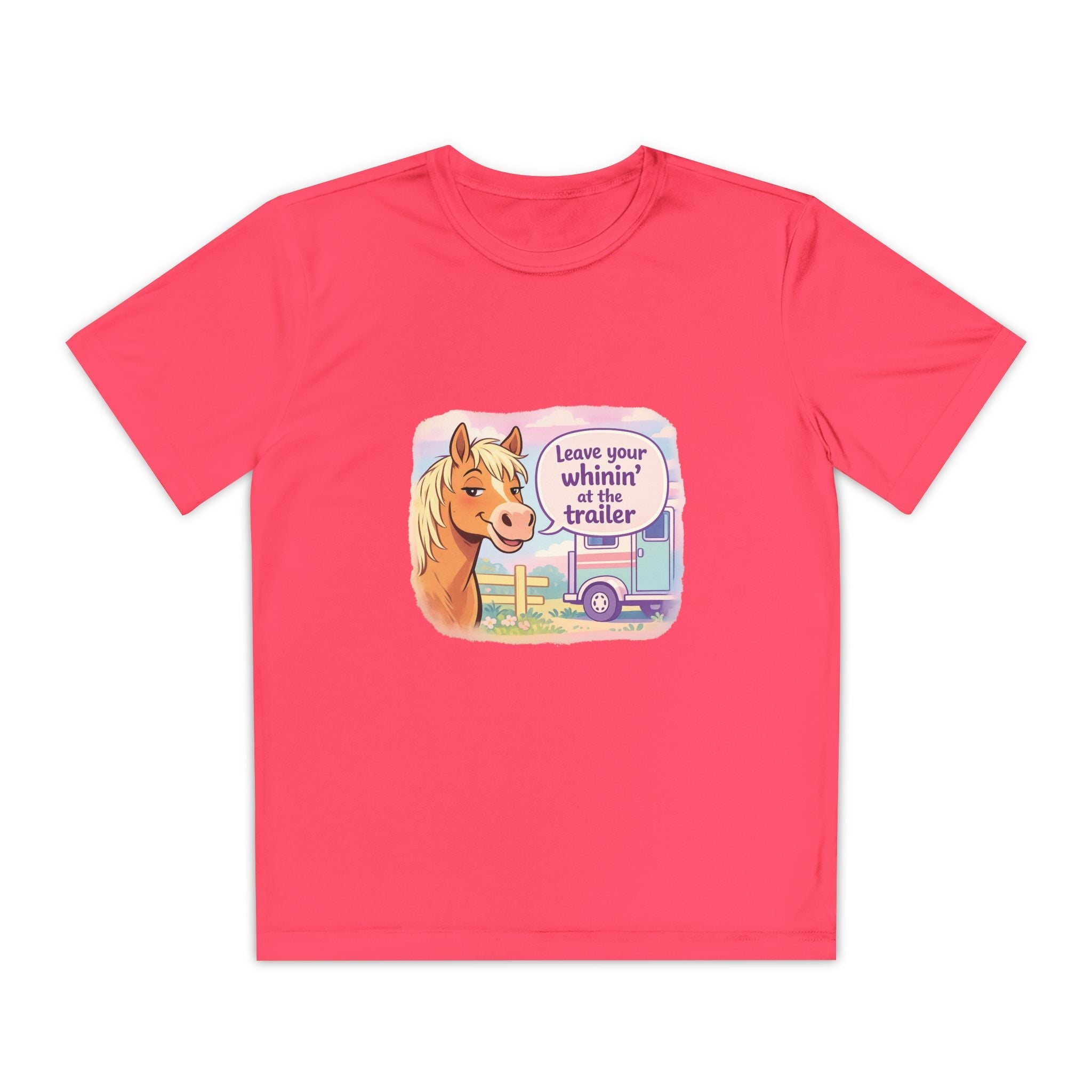"Leave Your Whinin' at the Trailer" Girls Moisture-wicking Sport T-shirt - P's One-Stop Shop 