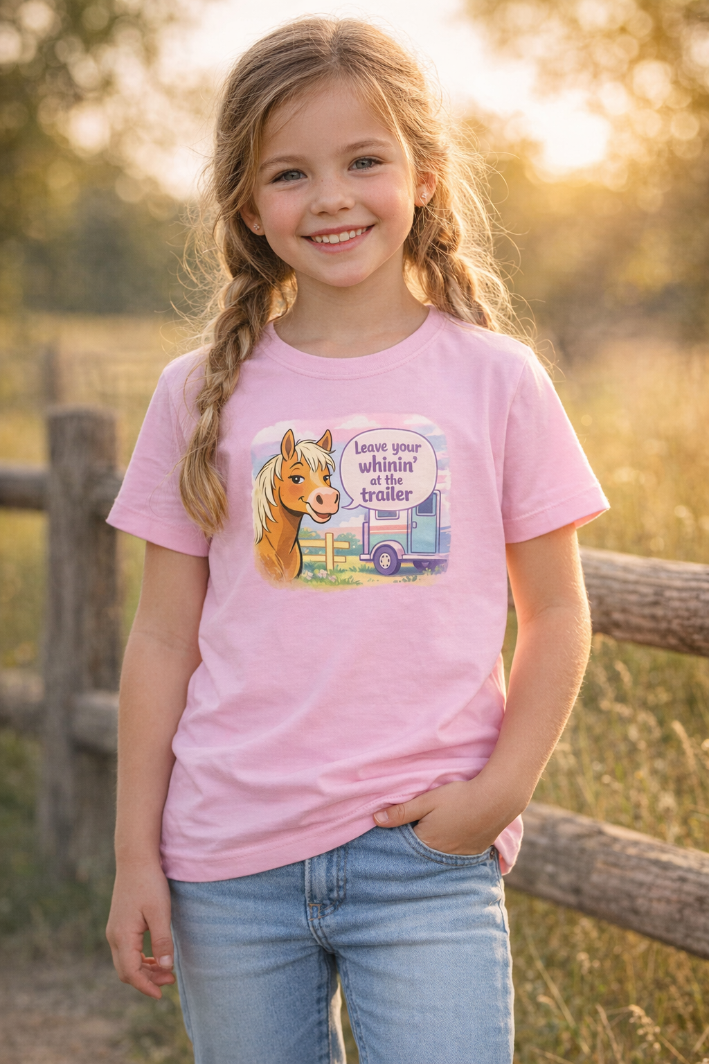 "Leave Your Whinin' at the Trailer" Girls Moisture-wicking Sport T-shirt - P's One-Stop Shop 
