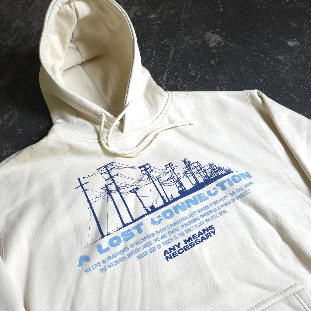 Lost Connection Pullover Hoodie Bone - P's One-Stop Shop 