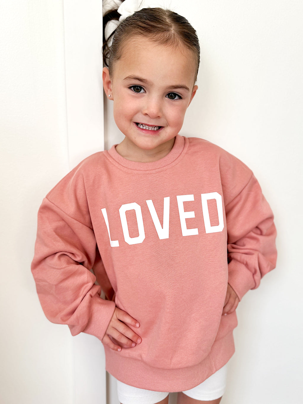 Loved Crewneck Sweatshirt - Red or Pink - P's One-Stop Shop 