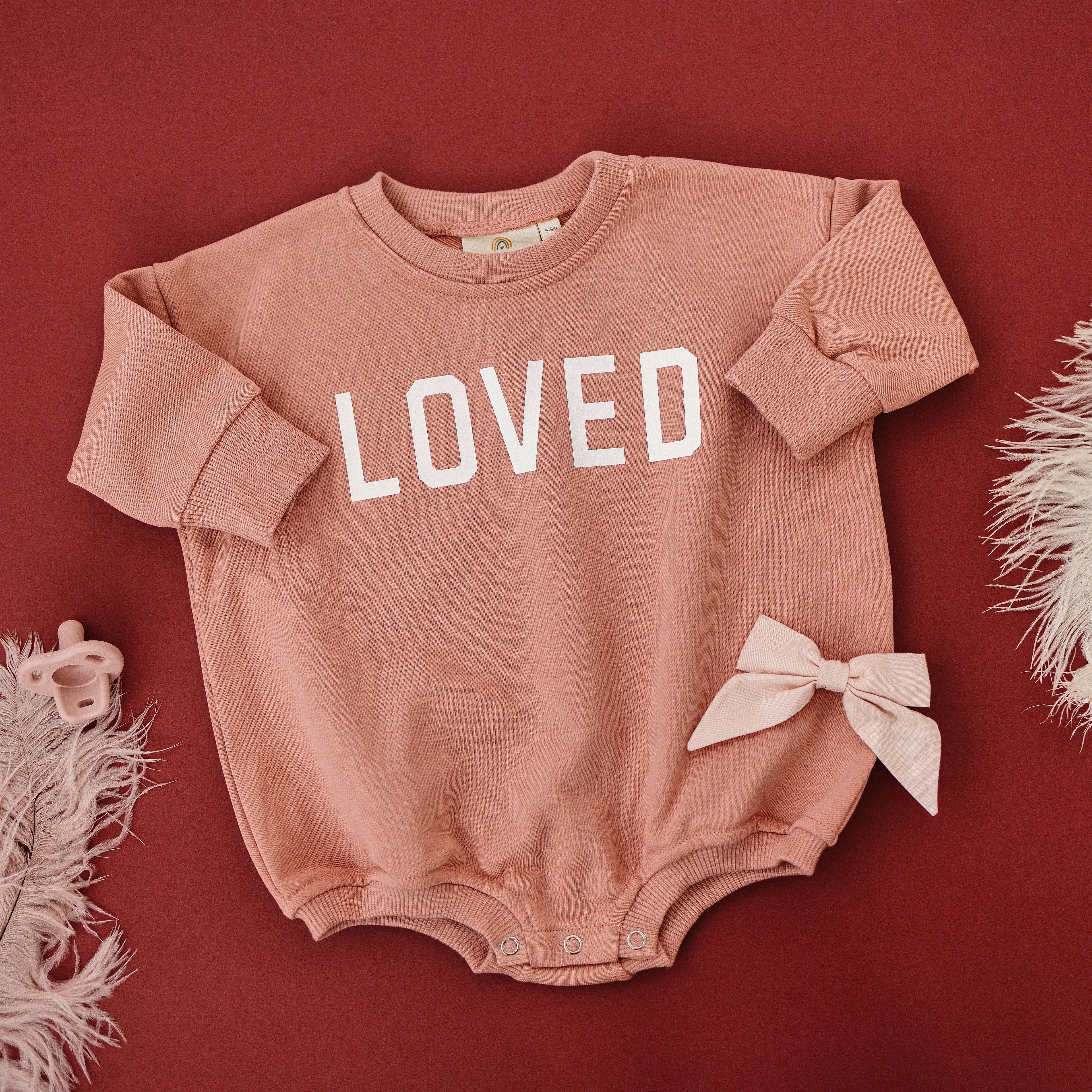Loved Sweatshirt Romper - more colors - P's One-Stop Shop 