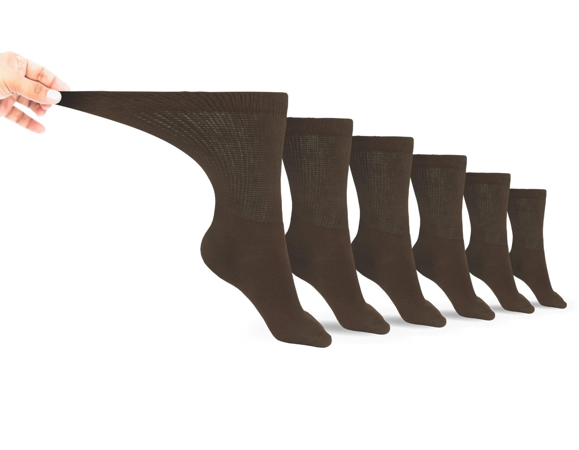 Men's Cotton Diabetic Crew Socks (6 Pair) - P's One-Stop Shop 
