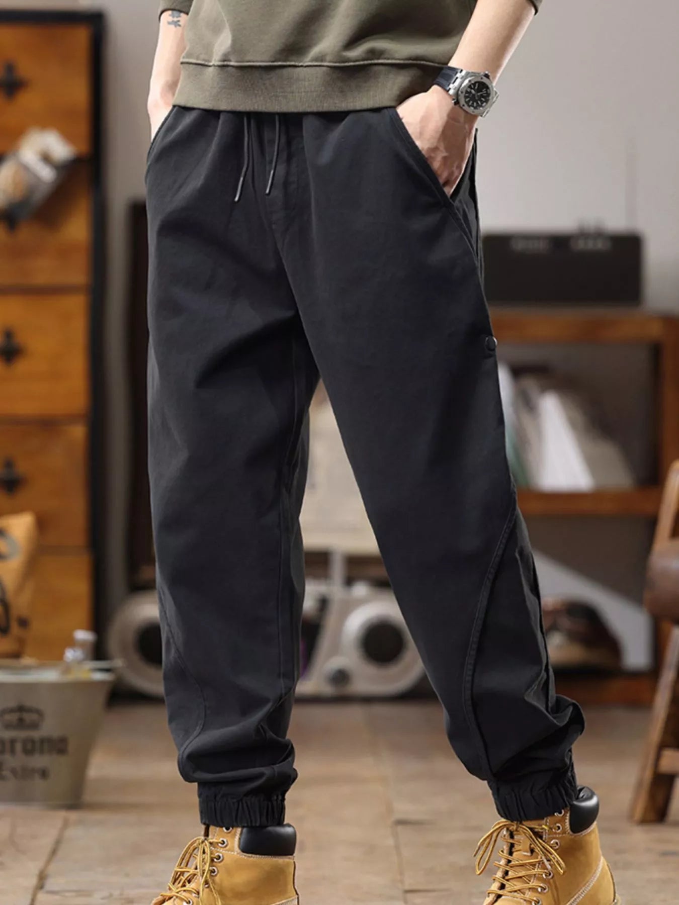 Men's Drawstring Jogger Plus Size - P's One-Stop Shop 