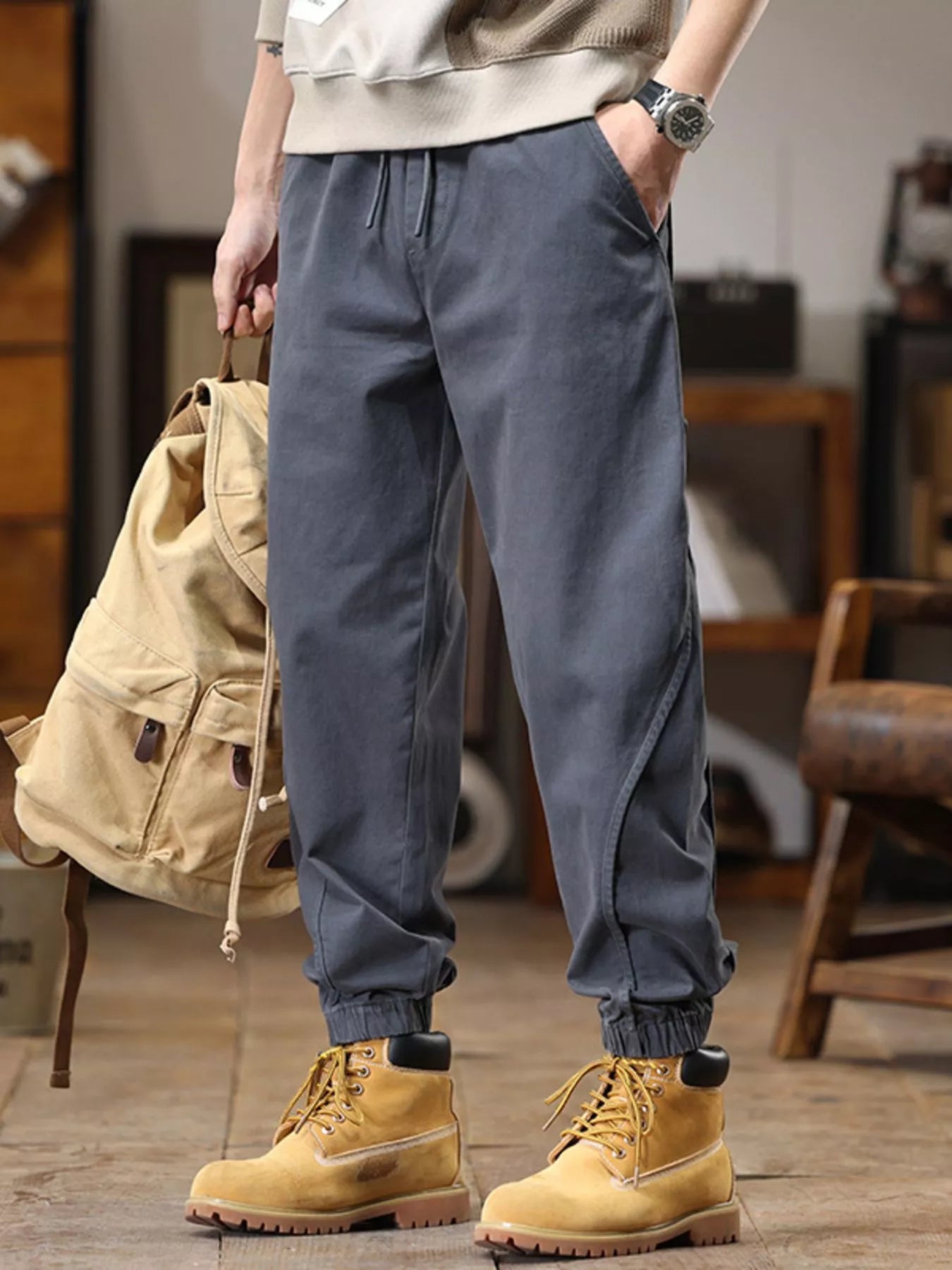Men's Drawstring Jogger Plus Size - P's One-Stop Shop 