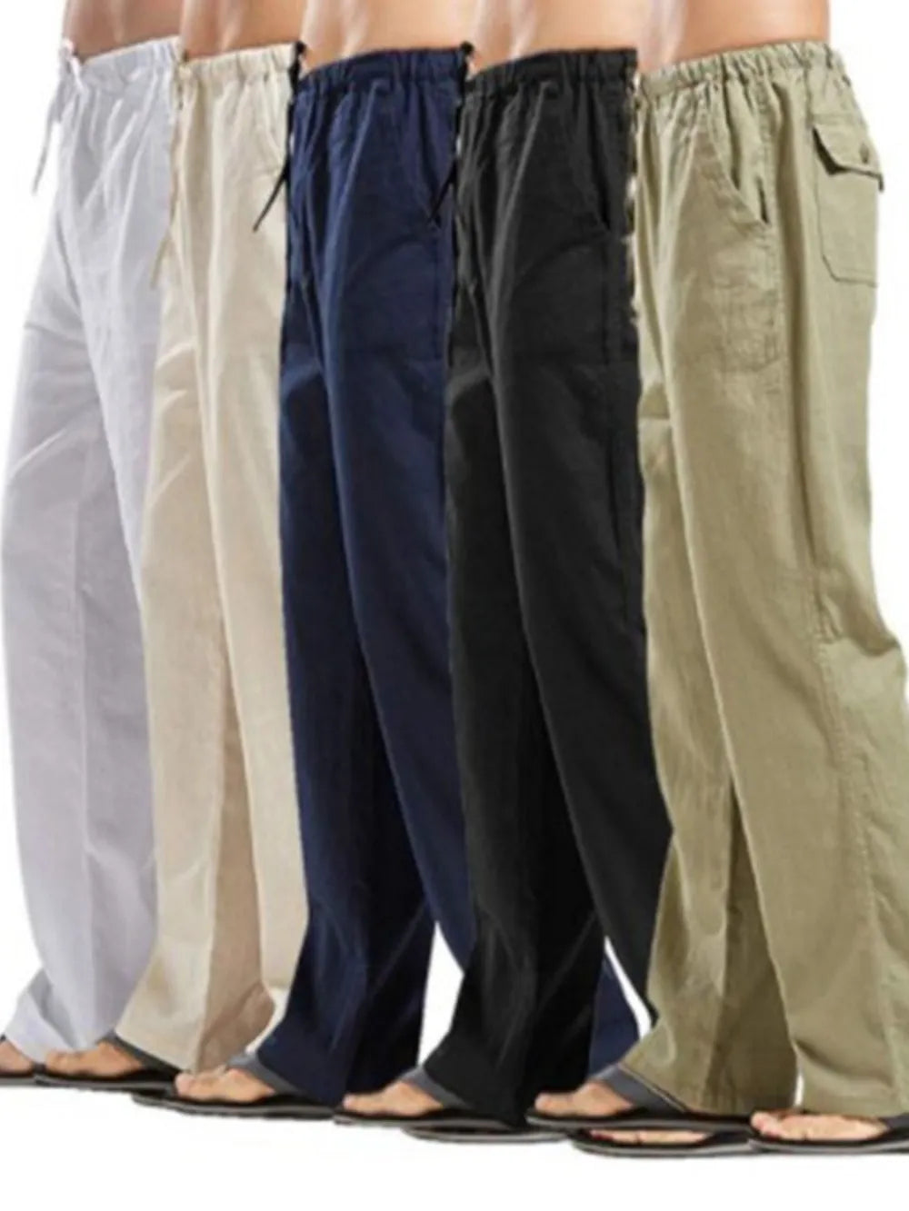 Men's Full Size Drawstring Pants with Pockets Plus Size - P's One-Stop Shop 
