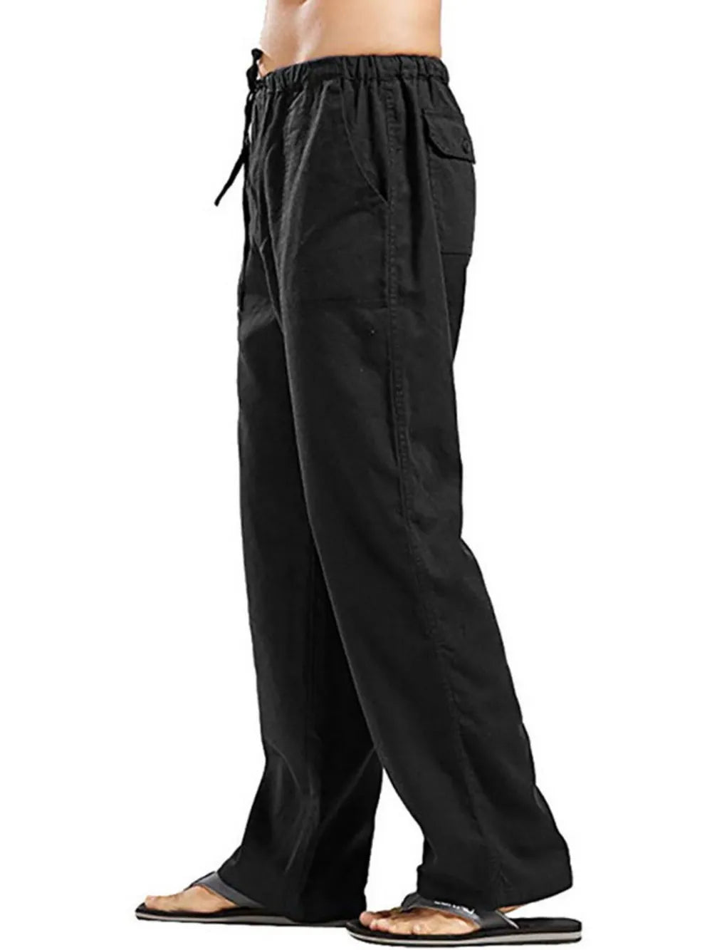 Men's Full Size Drawstring Pants with Pockets Plus Size - P's One-Stop Shop 