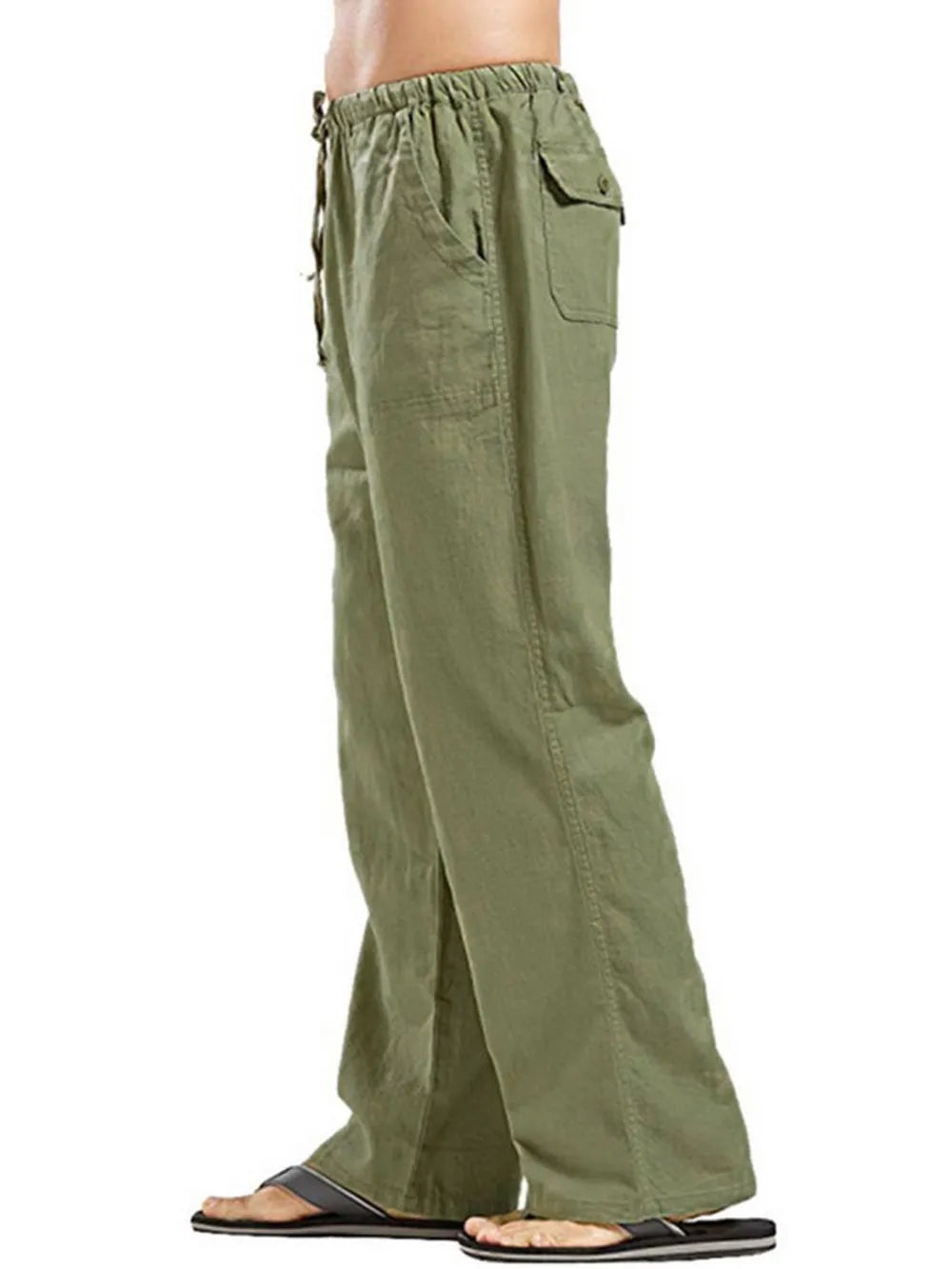 Men's Full Size Drawstring Pants with Pockets Plus Size - P's One-Stop Shop 