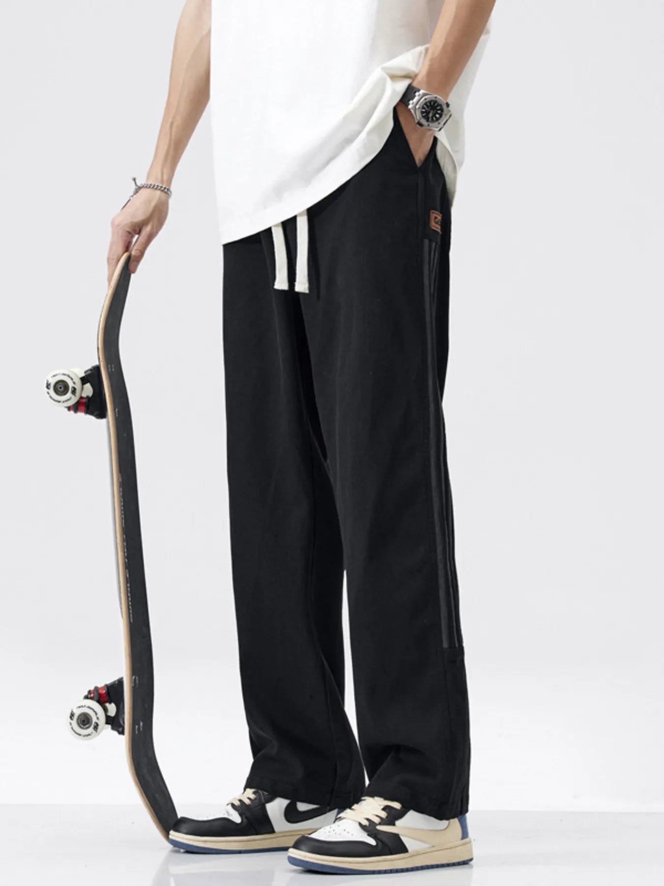 Men's Full Size Loose-Fit Drawstring Casual Pants Plus Size - P's One-Stop Shop 